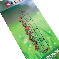 Pérgola de Jardín MARTOM de Hierro Negro de 190 cm, Columna con Tubo de 12 mm de Diámetro, Operación Manual, para Balcón, Jardín, Plantas Trepadoras