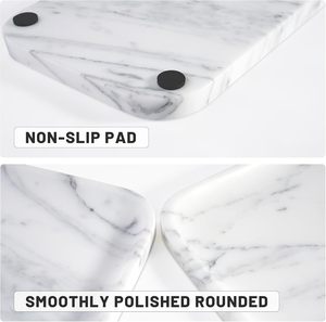 Plateau de rangement pour bijoux et vaisselle en céramique Arabescato à un seul niveau pour la salle de bain, le bureau, le comptoir - Product Image 3