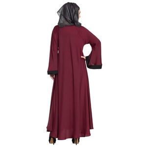 Abaya de Moda para Mujer al por Mayor, Nueva y Popular, en Venta, el Mejor Diseño Personalizado, Abaya de Color Sólido para Mujer a Bajo Precio - Product Image 4