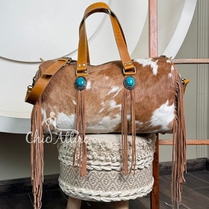 กระเป๋าเดินทางสำหรับทุกเพศ, กระเป๋าดัฟเฟิลกระเป๋าหนังวัวแท้แขนล้อลากความจุขนาดใหญ่ออกแบบได้ตามที่ต้องการ - Product Image 1