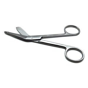 Ciseaux à pansement Knowles de qualité supérieure Ciseaux médicaux à tige coudée dentelée en acier inoxydable allemand 5.5 pouces - Product Image 4