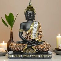 Statue de Bouddha assis en métal de style Art déco, artisanat, objet de décoration pour la maison, pour le salon et les cadeaux