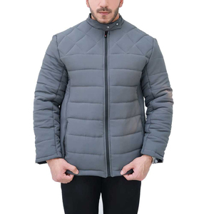 High Quality Men Canvas Puffer <b>Jacket</b> Hooded <b>Heated</b> Winter Wear Custom Logo Cotton Lining Silk Lining - Product Image 1