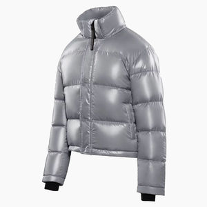 Vente en gros 2024 Veste bouffante grise de luxe décontractée pour femmes Manteau d'hiver chaud à col montant de qualité supérieure à prix réduit - Product Image 1