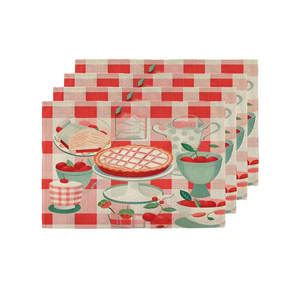 Sets de table brodés en pur coton 100% à impression personnalisée de qualité supérieure avec logo personnalisé - Product Image 4