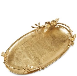 Plateau de service décoratif en or pour restaurant plateau de service en métal bon marché pour la maison et les ustensiles de cuisine en gros en vrac - Product Image 3