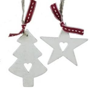 Ornement suspendu de Noël au design moderne en forme de X Mas Nouvel An Décoration d'arbre de maison Fabriqué en Inde par Brushstroke Bliss - Product Image 4