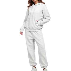Chándales Casuales con Capucha para Mujer, Personalizados con Logotipo, Invierno, Ecológicos, 100% Algodón, Transpirables, Manga Larga, Ropa Deportiva - Product Image 3
