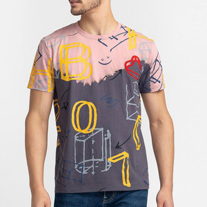 Venta caliente Outlet de moda Hombres Camisetas casuales Mejor precio Logotipo personalizado Impreso Color sólido Hombres Camisetas Casuales - Product Image 1