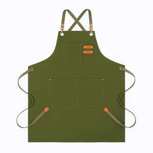 Tablier de chef sans manches personnalisé avec logo, résistant, avec poches pour outils, en toile réutilisable - Product Image 1