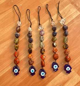 Handmade 7 Chakra Stones Tassel Hanger Wholesale Evil Eye <b>Ornaments</b> in Feng Shui Style Gemstone <b>Car</b> Home Decor - Product Image 4