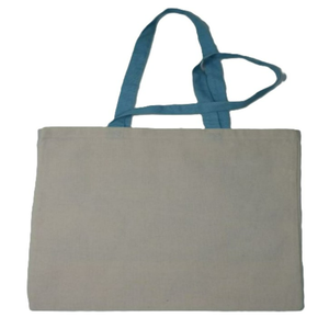 Bolsa de Mano Grande y Resistente de Lona de Algodón con Bordado Personalizado, para Mujer, para la Playa, Compras, Ecológica, Reutilizable, con Cierre de Cremallera, a la Moda - Product Image 1