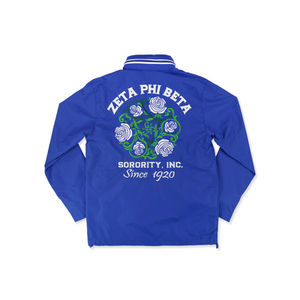 Chaqueta cortavientos azul real Zeta Phi Beta con letras griegas bordadas Sorority Greek Life Apparel Chaqueta ligera personalizada - Product Image 4