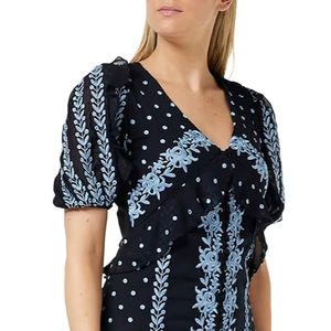 Robe de bal élégante et luxueuse en forme de A avec broderie à la main perlée, manches de robe de soirée en tulle pour les fêtes - Product Image 1