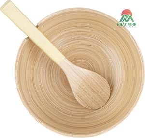 Bambuddha - Tazón de Ensalada de Bambú de 25 Onzas, 1 Tazón de Servir Resistente - Plato de Fruta de Bambú Sostenible, Reutilizable, Color Crema - Product Image 4