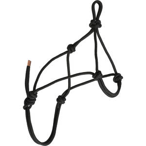Halter de cuerda trenzada de diamante para caballo de tamaño medio Halter de entrenamiento ligero Puntos de presión anudados Ajustable Natural - Product Image 3
