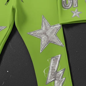 Survêtement avec logo personnalisé, lavage à l'acide, broderie usée, nouveau style streetwear, survêtement brodé usé - Product Image 5