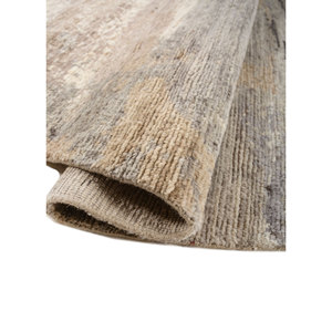 Alfombra de Lana Entrelazada a Mano Entropy Ivory, Alfombra Rectangular de Gran Tamaño con Patrón Abstracto para Sala de Estar, Reb-13001 Hecha a Mano - Product Image 2