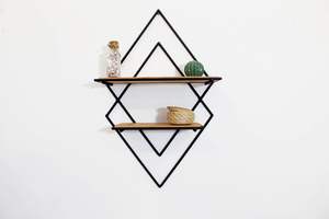 Estantes de pared de hierro de gran calidad a un precio razonable para exhibir artesanía metálica y diseño práctico en paredes artísticas del hogar. - Product Image 3