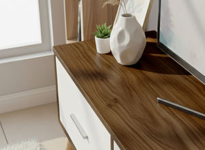 Mueble para TV de Estilo Moderno con Cajones, Patas de Madera Maciza, Modelo TV5054 (Nogal Columbia) para Sala de Estar, Hogar, Hotel, Apartamento, Essence - Product Image 3