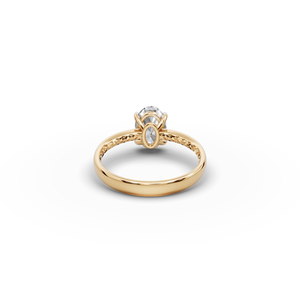 Anillo de Diamante Cultivado en Laboratorio, Corte Ovalado, 1.50 TCW, Oro, Joyería Elegante y Lujosa - Product Image 5