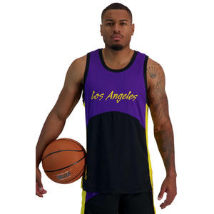 Maillot de basket-ball vierge en gros vêtements de sport personnalisés en vrac tissu léger tenue d'entraînement sans manches conception d'impression - Product Image 1