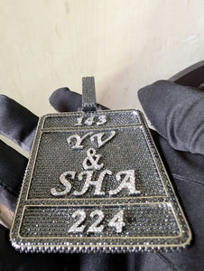 Pendentif Moissanite VVS unisexe en argent sterling 925 plaqué or blanc glacé - Product Image 3