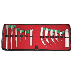 Juego de laringoscopio 2 asas y 10 cuchillas Kit de acero inoxidable - Product Image 1