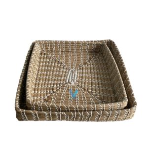 Bandeja otomana de inspiración para el hogar, vajilla superior, bandeja de jacinto de agua de algas marinas, accesorios para el hogar, juego de cubiertos - Product Image 2