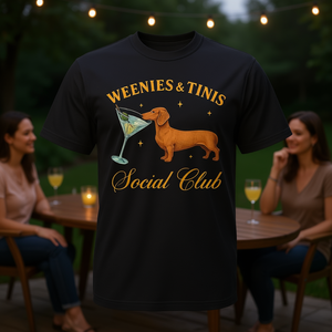 Camiseta para perros Dachshund con diseño de Weenies y Martinis para promociones - Product Image 3