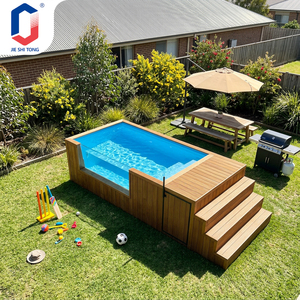 สระว่ายน้ำไฟเบอร์กลาสแบบตั้งพื้นพร้อมอุปกรณ์ครบชุดสำหรับสวนกลางแจ้ง สนามหลังบ้าน และรีสอร์ท - Product Image 1