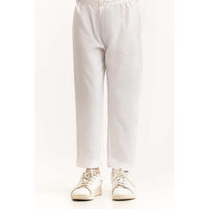 Pyjama blanc 100 % coton popeline KPJ-BLD23-001, doux, respirant, taille élastique avec cordon de serrage, idéal pour la maison, demoiselle d'honneur, offre ODM - Product Image 2