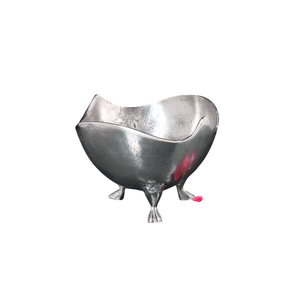 Hot Selling Double Tone Salad Fruit Chocolate Nut Serving <b>Metal</b> Dish <b>Bowl</b> Modern Everyday Kitchen Wedding Party Decorative Plate - Product Image 1