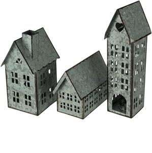 Ensemble de 3 lanternes en métal galvanisé pour maison de rue, meilleure qualité, Multi Design, décoration de maison, de ferme, pour noël - Product Image 1