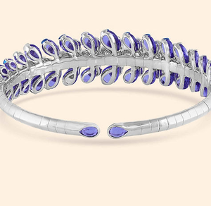 Brazalete y Pulsera de Oro Sólido de 14K con Diamante Natural en Corte Pera para Mujer - Joyería de Lujo Elegante - Product Image 3