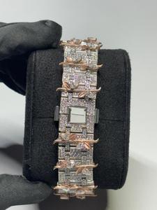 Premium Quality Luxury Moissanite Rose Gold Diamond Watch Wedding and Party wear <b>Smart</b> Stick Dial For Men's Available For Sale - Product Image 2