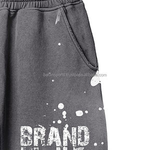 Joggers pour hommes personnalisés de qualité supérieure Pantalon de survêtement en toile élégant Pantalon sarouel décontracté avec look délavé Pantalon de jogging pour hommes - Product Image 6