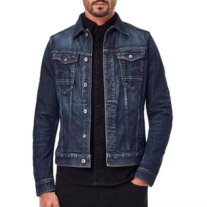 Meilleur prix Vestes en jean pour hommes, design personnalisé, 100% coton, style streetwear, fabrication directe, qualité supérieure pour l'hiver - Product Image 1