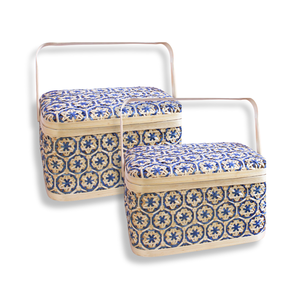 Crea juegos de regalo personalizados y elegantes con cestas de bambú bellamente elaboradas para cualquier evento - Product Image 1