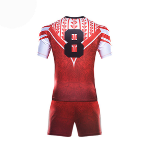 Uniformes de rugby à rayures personnalisés de haute qualité Kits de rugby OEM pour hommes avec shorts et chemises Sublimation Vêtements de sport à vendre - Product Image 2