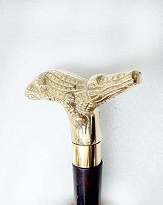 Vintage antiguo Diseñador clásico latón y madera zapato largo cuerno Correa coleccionable accesorio para el hogar - Product Image 6