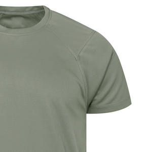 เสื้อยืดสำหรับผู้ชายใส่วิ่งออกกำลังกายผ้าโพลีเอสเตอร์87% 13% ผ้าสแปนเด็กซ์แห้งเร็วระบายอากาศ - Product Image 3