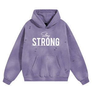 Sweat-shirts oversize de bonne qualité pour l'hiver, style délavé tendance, pour garçons, avec logo imprimé. - Product Image 6