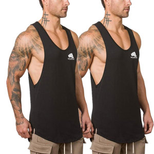 Vente directe d'usine, débardeur décontracté pour homme, de haute qualité, respirant, tricoté, pour la salle de sport, l'exercice physique, la remise en forme, en polyester/coton - Product Image 1