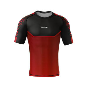 Vente en gros de la meilleure qualité MMA BJJ JUDO NO GI hommes impression par sublimation sport course natation karaté gym adulte Rash Guard - Product Image 5