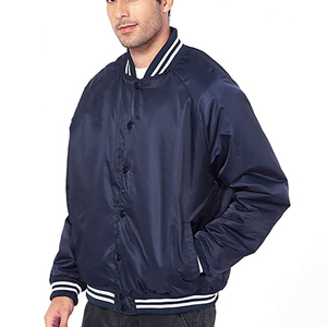 Venta al por mayor de satén Varsity chaqueta personalizada OEM Bomber chaqueta de béisbol de alta calidad Unisex moda Streetwear diseño de moda - Product Image 3