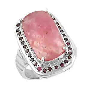 Anillo de Plata 925 con Ópalo Rosa para Mujer, Elegante Accesorio de Joyería con Piedras Preciosas - Product Image 2