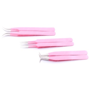 Pinces à épiler japonaises en acier inoxydable colorées, légères et durables pour les extensions de cils, outil de maquillage - Product Image 3