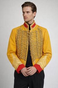 Chaqueta Dolman Amarilla Estilo Escocés Ceremonial para Hombre Obexa, con Trenzas Doradas, Mezcla de Poliéster/Lana, Modelo OBD-39493 - Product Image 2