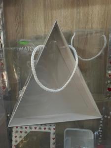 Transparent PVCGift <b>Box</b> Triangle Packaging Case with Rope Handle Custom Printed <b>Recyclable</b> Display <b>Box</b> for Doll Candle - Product Image 3